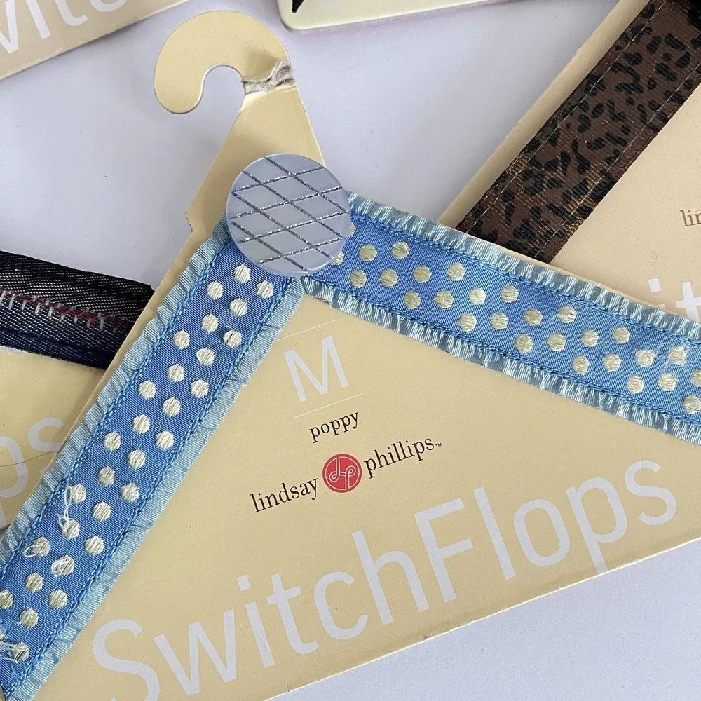 Lindsay Phillips SWITCHFLOPS bundle 6 pair NWT blue red snakeskin